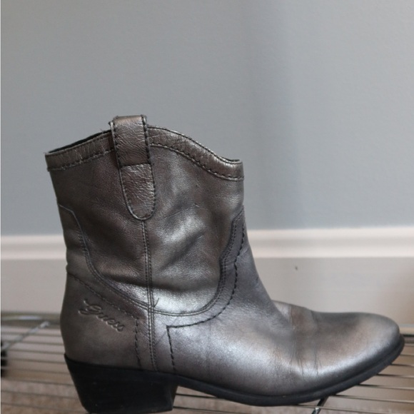 Guess Shoes - Silver Guess Cowboy‎ Boots